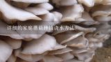 详细的家庭蘑菇种植浇水方法？家庭平菇蘑菇种植方法