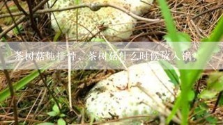 茶树菇炖排骨，茶树菇什么时候放入锅？