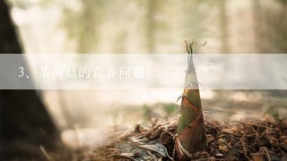 茶树菇的营养问题？