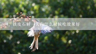 铁皮石斛一天内什么时候吃效果好