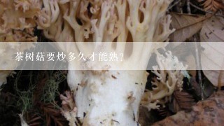 茶树菇要炒多久才能熟？