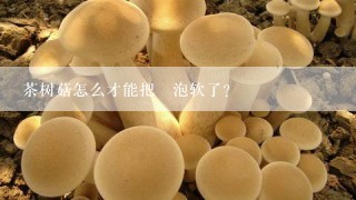 茶树菇怎么才能把牠泡软了？