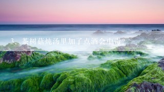 茶树菇炖汤里加了点酒会中毒?