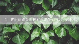 茶树菇罐头葱还有鸡蛋他们可以一起炒吗