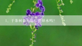 干茶树菇泡好后要焯水吗？