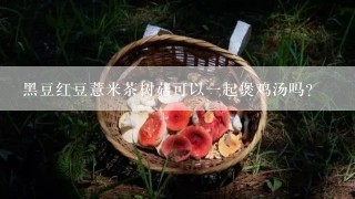 黑豆红豆薏米茶树菇可以一起煲鸡汤吗?