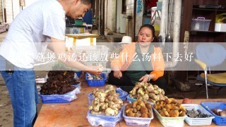 茶树菇煲鸡汤还该放些什么汤料下去好