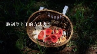 腌制萝卜干的方法大全