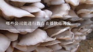 哪些公司能进行教育直播软件开发