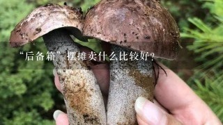 “后备箱”摆摊卖什么比较好？