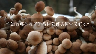 谁知道哪个牌子的茶树菇罐头便宜又好吃？