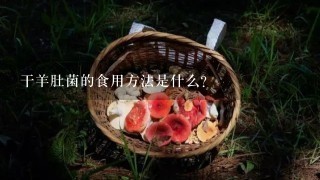 干羊肚菌的食用方法是什么？