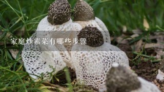 家庭炒素菜有哪些步骤