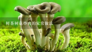 鲜茶树菇炒肉的家常做法