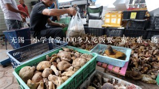 无锡一小学食堂1000多人吃饭要一荤二素一汤，价格每份3.5左右，请提供些菜谱