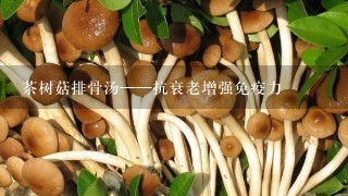 茶树菇排骨汤——抗衰老增强免疫力