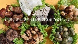 江西省湖口县到湖南浏阳乘车的最佳方案