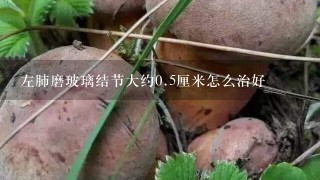 左肺磨玻璃结节大约0.5厘米怎么治好