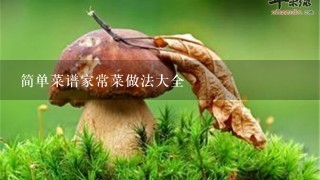 简单菜谱家常菜做法大全