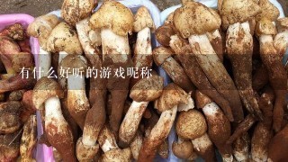 有什么好听的游戏昵称