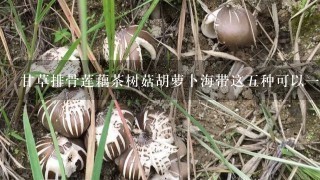 甘草排骨莲藕茶树菇胡萝卜海带这5种可以1起煲汤吗？