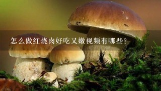 怎么做红烧肉好吃又嫩视频有哪些？