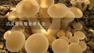 清淡营养餐食谱大全