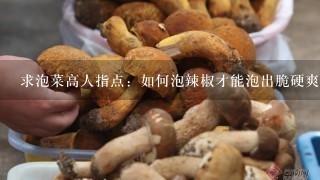 求泡菜高人指点：如何泡辣椒才能泡出脆硬爽口的泡辣椒？急急急~~~~