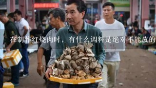 在制作红烧肉时，有什么调料是绝对不能放的？