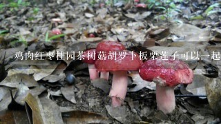 鸡肉红枣桂园茶树菇胡罗卜板栗莲子可以1起炖吗？