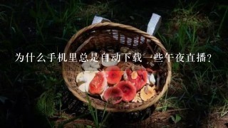 为什么手机里总是自动下载1些午夜直播？