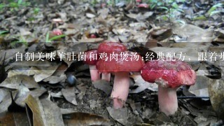 自制美味羊肚菌和鸡肉煲汤;经典配方，跟着步骤简单快速发挥