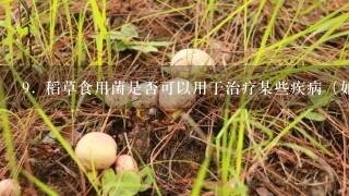 9. 稻草食用菌是否可以用于治疗某些疾病（如癌症）或其他症状？