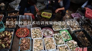 野生菌种植技术培训视频的语言是什么