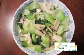 油麦菜炒鸡腿菇 味鲜清香,第1图