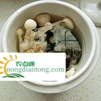 海鲜菇滋补乌鸡汤的做法,第2图