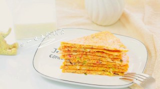  胡萝卜香菇鸡蛋饼 宝宝辅食，鸡蛋+西红柿+包菜 第13步