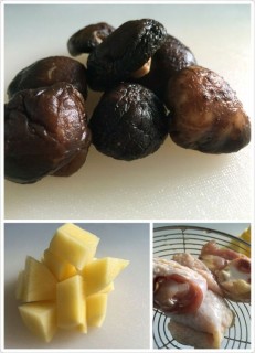  清甜可口的香菇土豆焖鸡 第1步