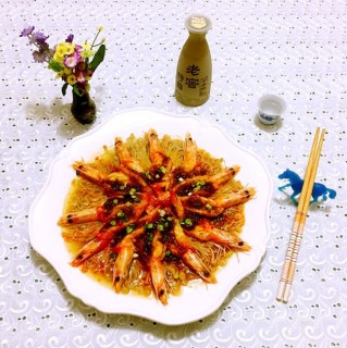  蒜蓉海虾蒸金针菇 第18步