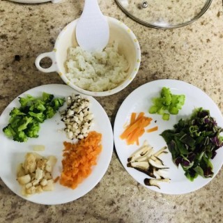  西兰花香菇胡萝卜鳕鱼饭➕红米苋汤 第2步