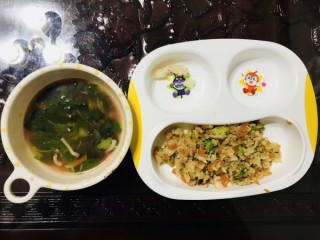  西兰花香菇胡萝卜鳕鱼饭➕红米苋汤 第12步