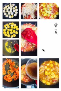  茄汁金针菇日本豆腐 第2步
