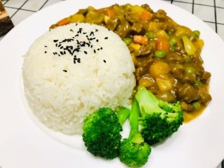  咖喱牛肉蘑菇饭(咖喱鸡肉杏鲍菇饭） 第19步