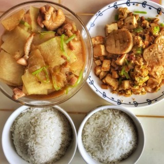  杏鲍菇炒豆腐- 第4步